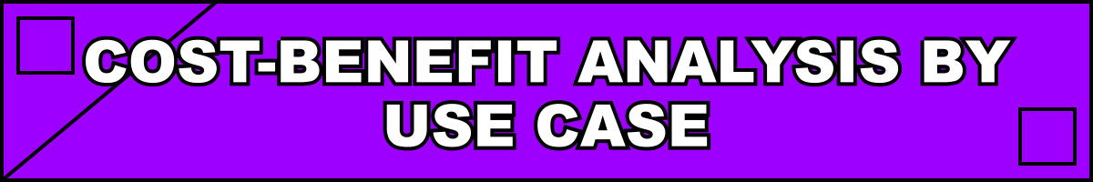 Cost-Benefit Analysis by Use Case